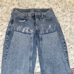 Old Navy jeans, extra-high rise curvy sky-hi straight. Size 10.